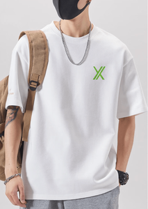 เสื้อยืดแขนสั้นสำหรับผู้ชายเสื้อคอกลมแขนห้าส่วนผ้าฝ้ายขนาดใหญ่280กรัม - Product Image 3