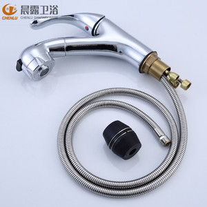 ก๊อกน้ำอ่างล้างหน้าแบบดึงออกได้ Chenlu สีดำ หัวก๊อกเซรามิก สำหรับบ้านและโรงแรม - Product Image 3