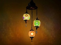 Lampe turque en verre fait à la main, lustre Led en mosaïque, lustre pour maison, hôtel célèbre, turquie, nouvelle collection 2022