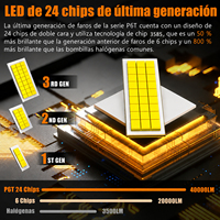 Nouveaux phares de voiture LED ultra-lumineux 9005 9006 H4 H7 H11, projecteurs intégrés pour feux de croisement et de route, lumière puissante ultra-lumineuse