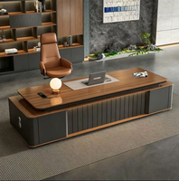 Bureau de direction Boss : Luxe et modernité, sensation haut de gamme, design minimaliste, mobilier de bureau en bois massif pour cadre