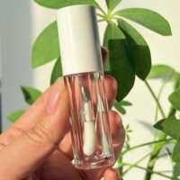 Tubes à gloss transparents en PETG avec bouchon à vis 5 ml, emballage de luxe pour rouge à lèvres, applicateur cosmétique, logo personnalisé ABS