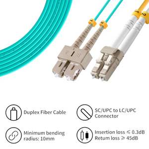 OS2 LC SC Uniboot Glasfaser-Patchkabel SMF Singlemode Duplex 9/125µm 1G/10GB Singlemode Duplex 9/125µm 10M(33ft) 1m-50m - Product Image 2