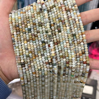 Perles d'abacus facettées en pierre naturelle 3x4mm, brin de 15 pouces, perles en vrac en gros pour la fabrication de bijoux DIY (bracelets, colliers)