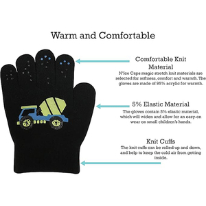 Gants magiques extensibles pour enfants avec logo personnalisé, mitaines pour tout-petits, garçons et filles - Product Image 5