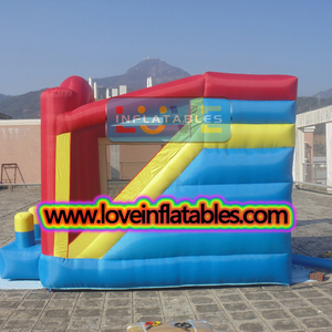 Lâu Đài Bouncy Nhỏ Tính Năng Vải Nylon Vật Liệu Inflatable Bouncer Nhỏ Với Slide Sân Sau Trẻ Em - Product Image 5