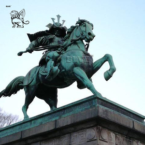 <span class=keywords><strong>Statue</strong></span> de samouraï japonais en bronze et cuivre, grande taille, pour décoration extérieure, avec sculpture de cheval, célèbre et de grande taille. - Product Image 4
