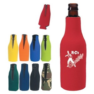 Summer Beer Bottle Insulator Sleeve with Zipper Neoprene Insulated <b>Jackets</b> Beer Bottle Sleeves Party Favors Wedding Birthday - Product Image 1