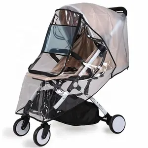 2022 Eco Friendly Waterproof And Wind Dust EVA Travel Anti-UV Universal Baby Stroller Rain Cover