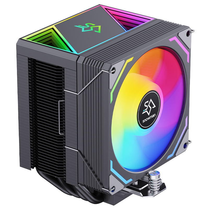SNOWMAN RGB Lighting CPU Cooler Heat Pipes Silent Performance