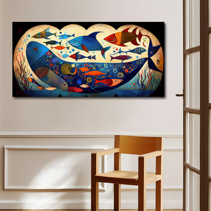 Gros Mer Nature Fond Poissons Conception Sous-Marine Créatures Abstraites Pour La Décoration De La Maison - Product Image 4