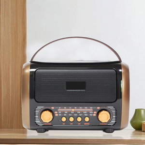Radio portable rechargeable rétro FM AM SW avec poignée en cuir, connexion BT5.3 et lecteur MP3 sur carte TF, son puissant - Product Image 3