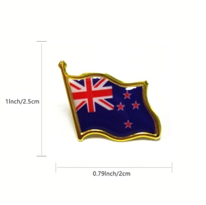 Pin de solapa de bandera de Nueva Zelanda de Metal, alfileres de <span class=keywords><strong>kiwi</strong></span> de Nueva Zelanda, insignia patriótica de NZ a granel, regalos de recuerdo - Product Image 2