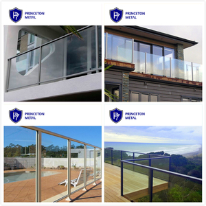 Sistema de barandilla de vidrio de canal en U de aluminio Barandilla automática de vidrio para escaleras y balcones con accesorios Balaustradas y pasamanos - Product Image 6