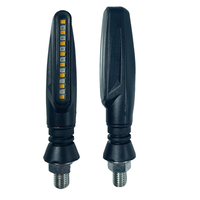Luces Intermitentes Secuenciales LED de 12 V con Luz de Circulación Diurna Blanca DRL, Kit de Lámparas Intermitentes Modificadas para Motocicleta