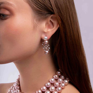 ליקסין יוקרה 3-חלקים לחיקוי ורוד ורוד זהב עגילי טבעת טבעת משובצת אבני חן למסיבת חתונה מתנה מושלמת - Product Image 5