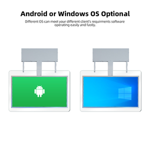 Vente directe usine – Écran LED double face en verre, affichage numérique horizontal, vidéo animée, montage au plafond pour intérieur commercial - Product Image 3