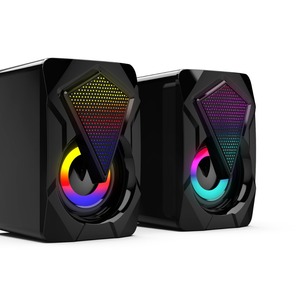 Mini RGB <b>LED</b> USB Desktop <b>Speakers</b> Stereo Sound Compact Design For Computer Home Use - Product Image 5