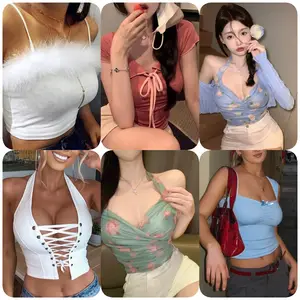 Women embroidered alphabet tank tops Sexy sleeveless short tops Aesthetic T-shirt Street wear Summer tank tops with bra pads