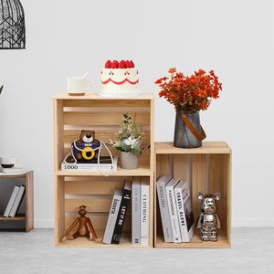 Boîte de rangement en bois vintage de haute qualité, <span class=keywords><strong>caisse</strong></span> en bois massif naturel pour le rangement à la maison et au bureau - Product Image 4