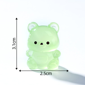 ตุ๊กตาเรซิ่นรูปสัตว์ ตุ๊กตาหมีเรซิ่นเรืองแสงขนาดเล็ก ตุ๊กตาหมีเรืองแสงในที่มืด งานฝีมือตกแต่งสวน ตกแต่งบ้าน งาน DIY ต้นบอนไซ - Product Image 6