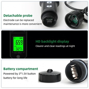 Phổ biến <span class=keywords><strong>2</strong></span>-trong-1 EC và đồng hồ đo nhiệt độ IP67 không thấm nước điện cực đất EC mét đất thử nghiệm với ATC - Product Image 5