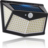 Lampe à détecteur de mouvement solaire à LED 3 modes Lampe murale solaire à capteur humain IP65 étanche Lampe de jardin extérieure