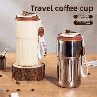 Tasse à café/eau isotherme intelligente avec affichage de la température, en acier inoxydable 316, double paroi sous vide, poignée, design esthétique haut de gamme