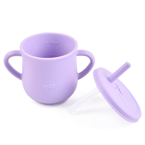 แก้วซิลิโคนสำหรับเด็กเกรดอาหารปลอดสาร BPA ทนความร้อน พร้อมหลอดดูด สำหรับเด็กวัยหัดเดินและเด็กเล็ก ใช้สำหรับดื่มน้ำหรืออาหาร  ภาชนะสำหรับเด็ก - Product Image 3
