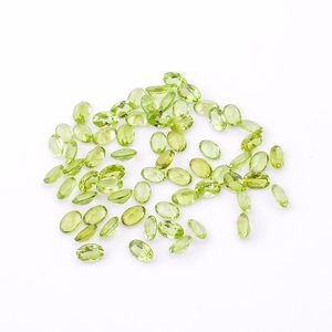 YASHEE - Piedra de peridoto natural con corte ovalado de 5x3 mm, piedra calibrada para la fabricación de joyas, piedra preciosa verde - Product Image 3