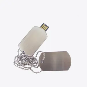 Christmas Gift Necklace Military Dog Tag Shape 1Gb 128Gb Usb Flash Drive Pendrive Memory Stick Disk 4Gb 8Gb 16Gb 64Gb Pen Drive