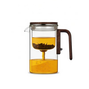 Teiera in Vetro con Separazione Tè-Acqua, Resistente al Calore, con Filtro, Tazza da Tè con Aspirazione Magnetica - Product Image 1