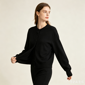 Cardigan noir à col rond et simple boutonnage pour femme, style coréen, Marks & <span class=keywords><strong>Spencer</strong></span>, fermeture boutonnée sur le devant, taille UK 18 (EU 46) - Product Image 4