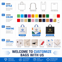 Sac à chaussures en tissu non tissé laminé avec logo personnalisé - Coutures de haute qualité, finition des bords, poignée à ultrasons, OEM accepté
