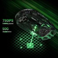 Souris de jeu GravaStar Mercury X Air PAW3950 32000 DPI 8000 Hz 56G Open Frame Skeleton RGB pour Esports FPS Compétitifs