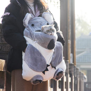 Moda taşınabilir pamuk evcil hayvan taşıyıcı sıcak <span class=keywords><strong>a</strong></span>çık ön asılı sırt çantası kedi köpek yavrusu için fermuar kapatma ile hayvan desen - Product Image 5