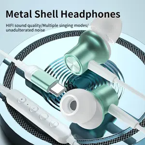 Metal Mic tel kontrollü kulaklık ağır bas canlı yayın ülke çapında k-şarkı kablolu kulaklıklar kayıt oyun telefonu kulaklık