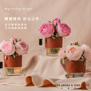 Heshes Preserved Rose <b>Diffuser</b> 6 Months Fragrance Scented Aromatherapy Ornament For Bedroom <b>Room</b> Indoor Use - Product Image 1