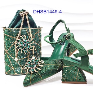 Ensemble de chaussures et de sacs italiens pour femmes Ensemble de chaussures et de sacs assortis de <span class=keywords><strong>luxe</strong></span> pour femmes africaines - Product Image 5