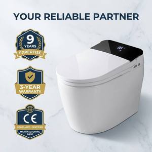 WC intelligent de luxe moderne avec bidet intégré, chasse d'eau automatique, capteur de pied, siège chauffant, cuvette ronde ST682H Sma - Product Image 3