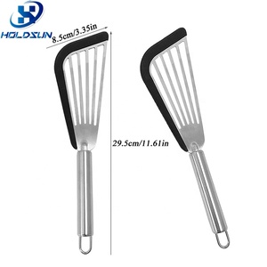 Espátula Ranurada de Acero Inoxidable para Cocina con Logotipo Personalizado y Raspador de Silicona para Preparación y Volteo de Alimentos - Product Image 2
