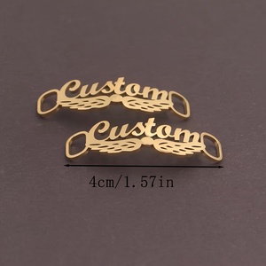 Adornos de Metal Personalizados con Nombre para Zapatos, Dijes de Metal para Encaje, Accesorios de Hip Hop para Zapatillas, Joyería DIY para OEM/ODM - Product Image 5