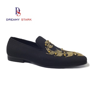 Chaussures à enfiler en cuir véritable peintes à la main, design diamant DIY spécial, haute qualité, logo personnalisé, marque originale, collection automne légère - Product Image 1