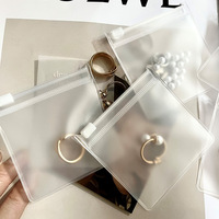 Petit Sac Plastique Zippé Personnalisé pour Emballage de Bijoux, Sac Zippé Mat et Mignon pour Boucles d'Oreilles, Pochette Mini Ziplock en PVC Réutilisable avec Logo
