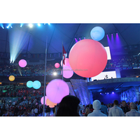 Ballon gonflable LED blanc réutilisable pour l'interaction événementielle, vente chaude 2025