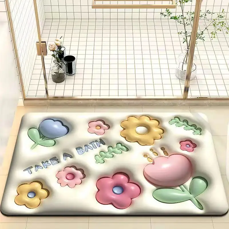 Anti-slip large carpet custom printed area rug for kitchen waterproof soft kitchen carpet