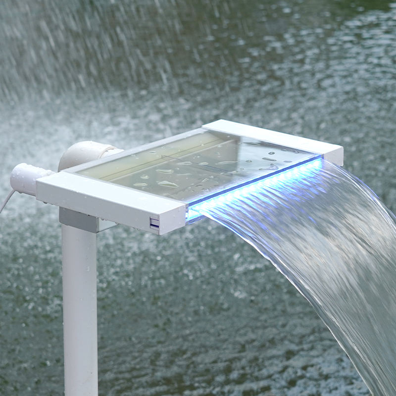 Blanc L300mm, rebord 150mm avec LED, télécommande, transformateur