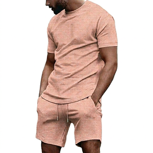 Men's Mint Green Casual Tracksuit Set Short Sleeve <b>T</b>-<b>Shirt</b> Cargo Shorts Breathable Print Crew Neck Regular Fit Elastic Waist - Product Image 1