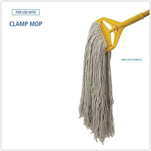 Tête de balai serpillère en microfibre Boardwalk 2032CCT, en coton coupé, sans tissu. 32 poignées réglables blanches pour usage domestique, 12 par carton - Product Image 5