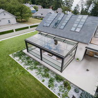 Panneau de toiture isolant moderne en aluminium pour véranda, verre trempé, utilisation quatre saisons, pour maison et patio